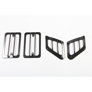Jeep Wrangler Light Guards - Front - Rugged Ridge - Euro Style Guard - Black - `97-`06